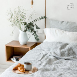 Linen Tales Linen Pillowcase Lininis pagalvės užvalkalas Dark Grey