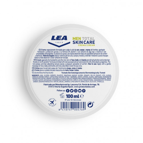 LEA Men Skin Care Cream Kremas veidui ir kūnui 100ml