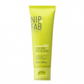 NIP + FAB Teen Skin Fix 2 in 1 Mask & Scrub Pore Blaster Maska - skrubis problemātiskai sejas ādai 75ml