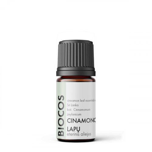 BIOCOS Cinnamomum zeylanicum Cinamono lapų eterinis aliejus 5ml