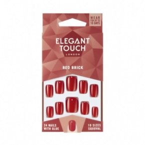 Elegant Touch Colour Nails- Squoval Priklijuojami dirbtiniai nagai Red Brick*