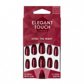 Elegant Touch Colour Nails Coffin Steel The Night*