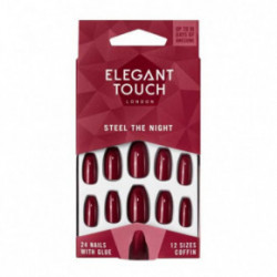 Elegant Touch Colour Nails- Coffin Priklijuojami dirbtiniai nagai Steel The Night*