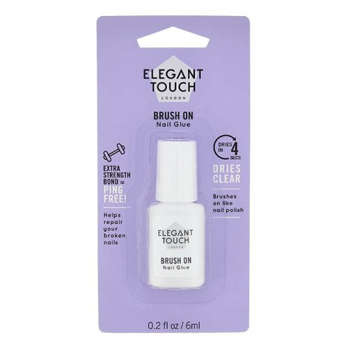 Elegant Touch Brush On Nail Glue Dirbtinių nagų klijai 6ml