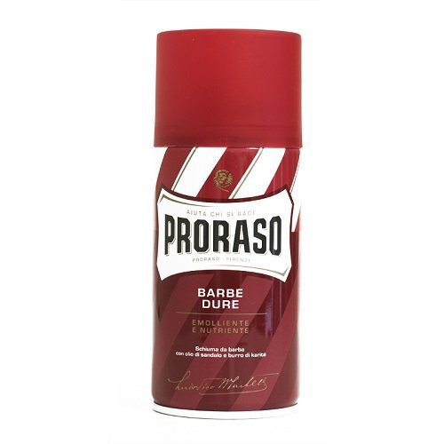 Proraso Red Barbe Dure Shaving Foam Veido odą minkštinančios skutimosi putos 300ml