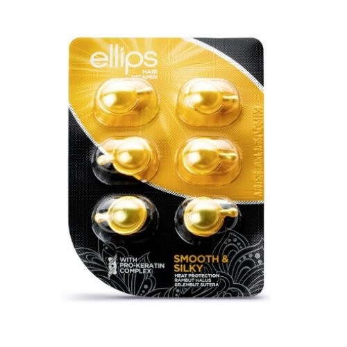 Ellips Smooth & Silky Pro Keratin Tepami vitaminai intensyviam plaukų drėgmės atstatymui su keratinu 50x1ml