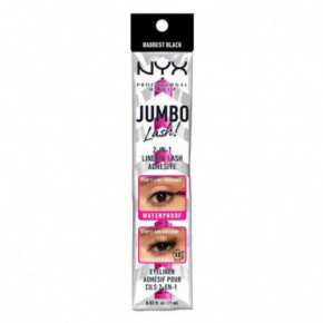 NYX Professional Makeup Jumbo Lash! 2-in-1 Liner & Lash Adhesive Akių apvadas-dirbtinių blakstienų klijai 1ml