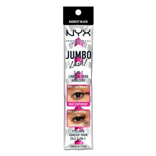 NYX Professional Makeup Jumbo Lash! 2-in-1 Liner & Lash Adhesive Akių apvadas-dirbtinių blakstienų klijai 1ml