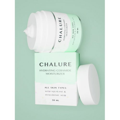 CHALURE Hydrating Ceramide Moisturizer Drėkinantis keramidų veido kremas su hialurono rūgštimi ir skvalanu 50ml