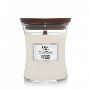 WoodWick White Teak Candle Medium