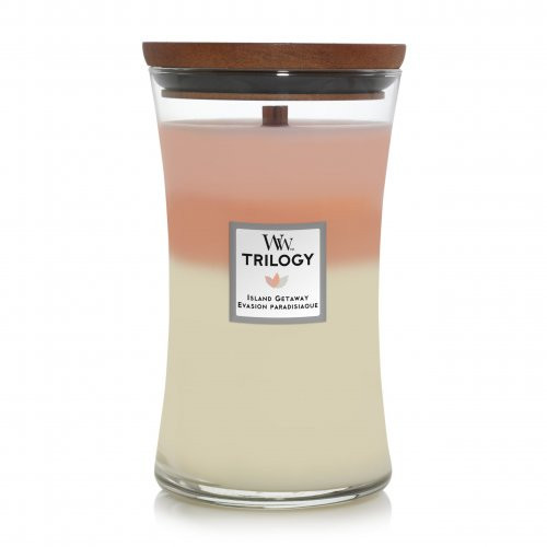 WoodWick Trilogy Island Getaway Candle Žvakė Heartwick