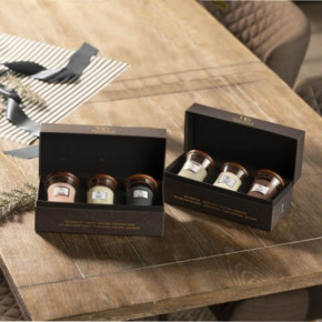 WoodWick Mini Core Evening Onyx, Solar Ylang, Coastal Sunset Gift Set Žvakių rinkinys dovanų dėžutėje 3vnt