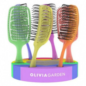 Olivia Garden iDETANGLE Pride Brush Elastīga matu suka Green