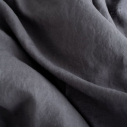 Linen Tales Dark Grey Linen Duvet Cover Set Lininis patalynės užvalkalų komplektas 200x200 50x70*2