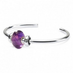 Trollbeads Sidabro Bangle Apyrankės Rinkinys su Ametistu XXS