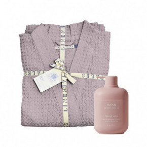 KlipShop Kinkekomplekt Linen Tales Powder Linasest hommikumantel + Haan kehakreem L-XL