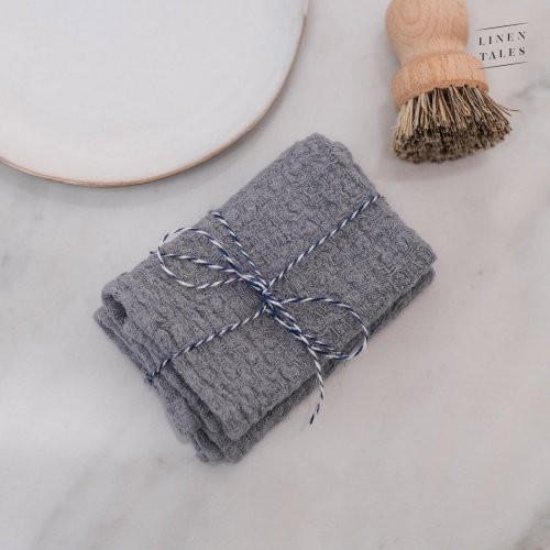 Linen Tales Linen Dishcloth Set of 2 Lininių virtuvės šluosčių rinkinys Cafe Creme