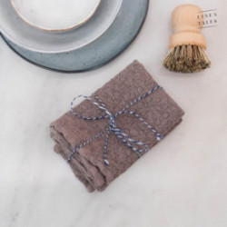 Linen Tales Linen Dishcloth Set of 2 Lininių virtuvės šluosčių rinkinys Cafe Creme