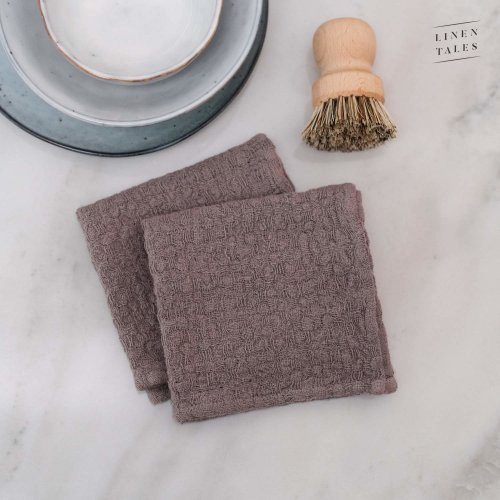 Linen Tales Linen Dishcloth Set of 2 Lininių virtuvės šluosčių rinkinys Cafe Creme