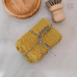 Linen Tales Linen Dishcloth Set of 2 Lininių virtuvės šluosčių rinkinys Cafe Creme