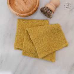 Linen Tales Linen Dishcloth Set of 2 Lininių virtuvės šluosčių rinkinys Cafe Creme