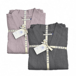 KlipShop Linen Tales Waffle Bathrobe Lina halātu komplekts Viņai un Viņam S-M + L-XL