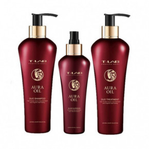 KlipShop T-LAB Professional Aura Oil Rinkinys prabangiam plaukų švelnumui ir natūraliam grožiui