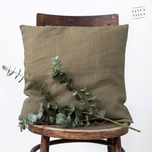 Linen Tales Linen Cushion Cover Lininis pagalvėlės užvalkalas Martini Olive