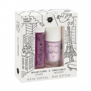 Nailmatic Kids LOVELY CITY Rollette Nail Polish Duo Set Dāvanu komplekts 1gab.