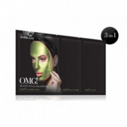 OMG Platinum Green Facial Mask Kit Veido kaukių rinkinys 18g+10g