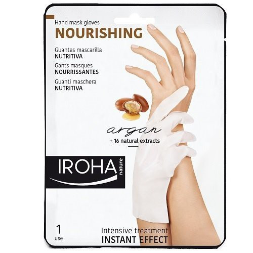 IROHA Professional Nourishing Argan Hand & Nails Gloves Profesionali kaukė rankoms su argano aliejumi 1 vnt.