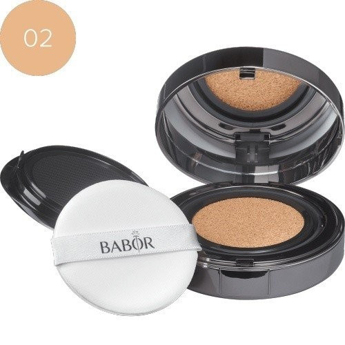 Babor Cushion Skystas, stangrinantis makiažo pagrindas kempinėlėje 02 Natural