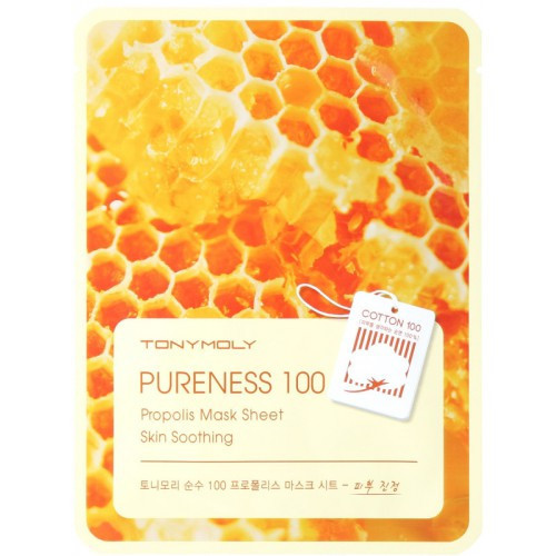 TONYMOLY Pureness 100 Propolis Sheet Mask Veido kaukė su propoliu 21ml