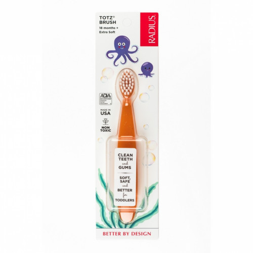 Radius Totz Extra Soft Dantų šepetėlis mažiems vaikams (1,5 - 5 metų) Raudonas