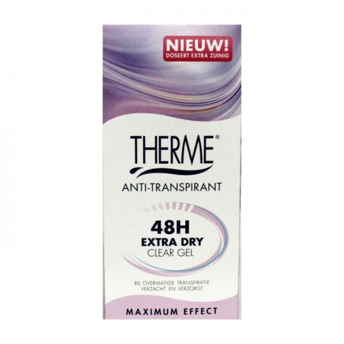 Therme Anti-Transpirant Extra Dry Clear Gel Gelis nuo prakaito moterims 50ml