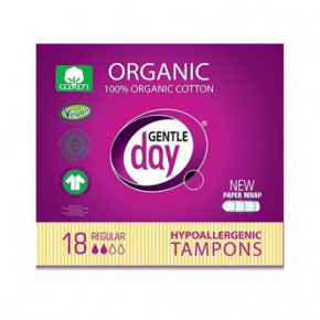 Gentle Day Regular Organic Cotton Tampons Tamponai iš ekologiškos medvilnės 18vnt