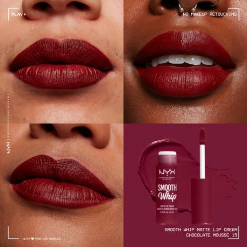 NYX Professional Makeup Smooth Whip Matte Lip Cream Matiniai lūpų dažai 4ml