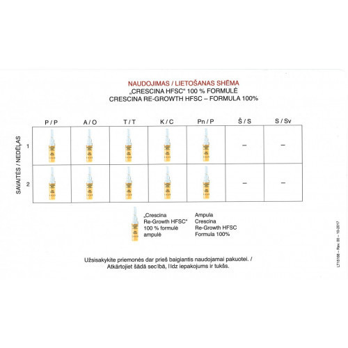 Crescina Transdermic Technology 500 Woman Plaukų ataugimą skatinančios ampulės moterims 20amp.