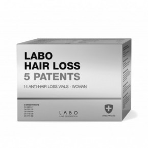 Crescina Labo HAIR LOSS 5 Patents Anti-Hair Loss Vials Ampulės stabdančios plaukų slinkimą, moterims 14amp.