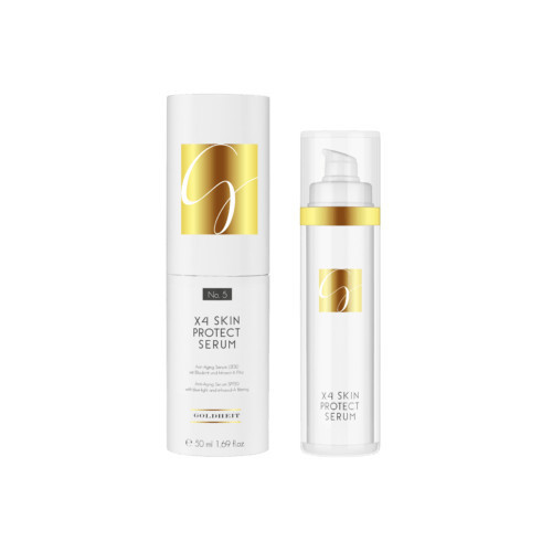 GOLDHEIT X4 Skin Protect Serum Jauninantis veido serumas su plataus spectro apsauga SPF30 50ml