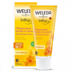 Weleda Calendula Baby Nourishing Cream Bērnu sejas un ķermeņa krēms ar kliņģerītēm 75ml