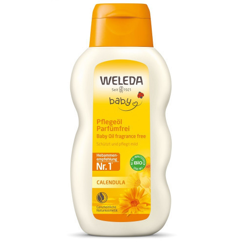 Weleda Calendula Baby Oil Fragrance Free Vaikiškas bekvapis kūno aliejus su medetkomis 200ml