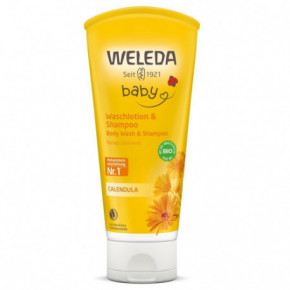 Weleda Calendula Baby Body Wash & Shampoo Saialillest šampoon & dušikreem 200ml
