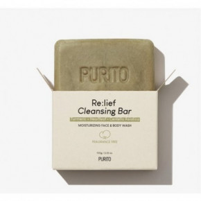 Purito Re:lief Cleansing Bar Moisturizing Face & Body Wash Seep näo ja keha jaoks 100g