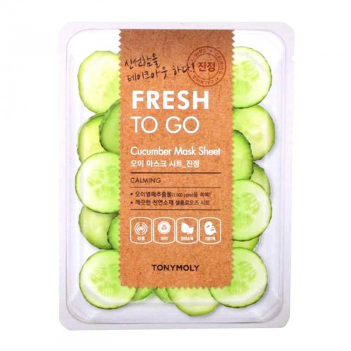 TONYMOLY Fresh To Go Cucumber Sheet Mask Skaistinanti veido kaukė 22g