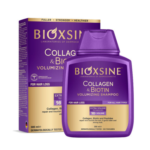Bioxsine Collagen & Biotin Volumizing Shampoo Apimties suteikiantis plaukų šampūnas 300ml