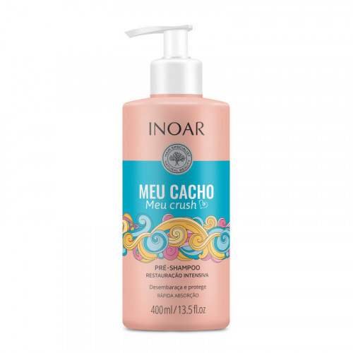Inoar Meu Cacho Meu Crush pre-shampoo paruošiamasis šampūnas garbanotiems plaukams 400ml